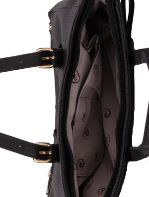black leatherette handbag - 12333743 - Standard Image - 3