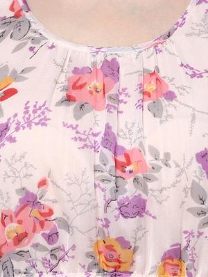 pink printed chiffon fit and flare dress - 12334095 - Standard Image - 3