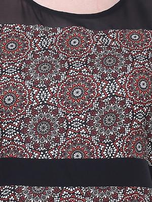 black viscose printed dress - 12334107 - Standard Image - 3