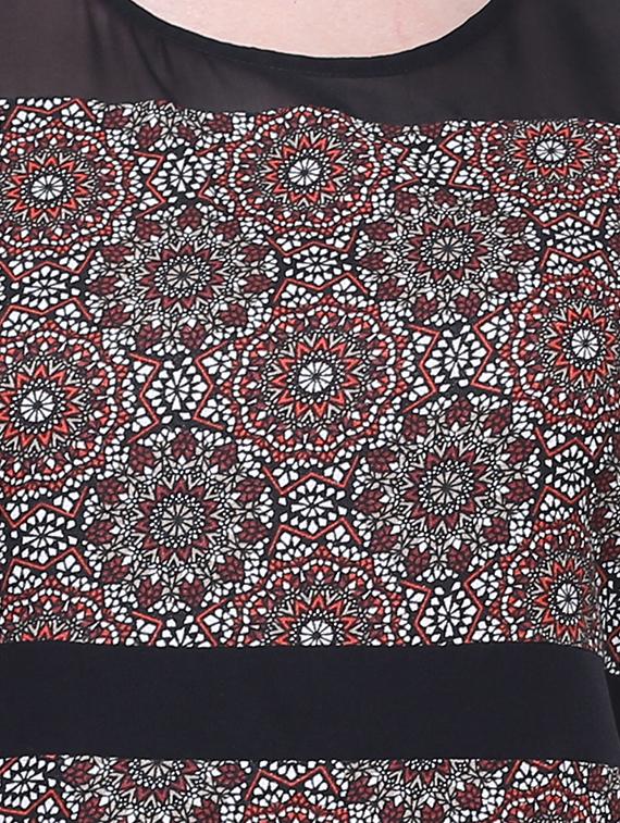 black viscose printed dress - 12334107 - Zoom Image - 3
