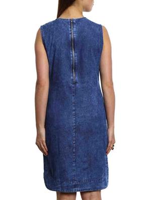 solid blue denim dress - 12343524 - Standard Image - 3