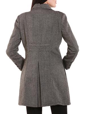solid grey woollen coatigan - 12350382 - Standard Image - 3