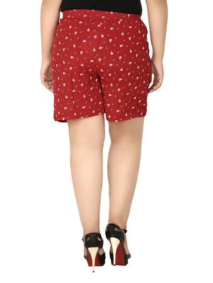 red polyester regular shorts - 12355852 - Standard Image - 3