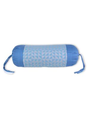 house this the chaotic triangles 100% cotton 1 bedcover & 2 bolster covers & 3 cushion covers - blue - 12364569 - Standard Image - 3