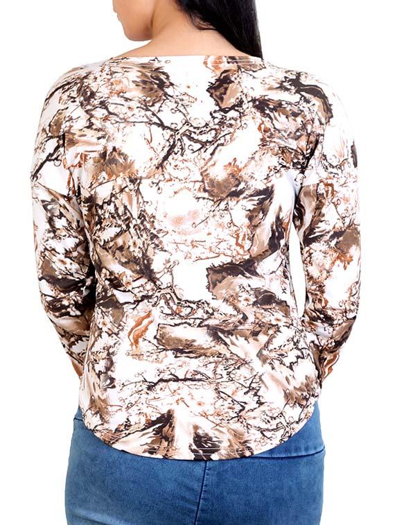 brown cotton top - 12374623 - Zoom Image - 3