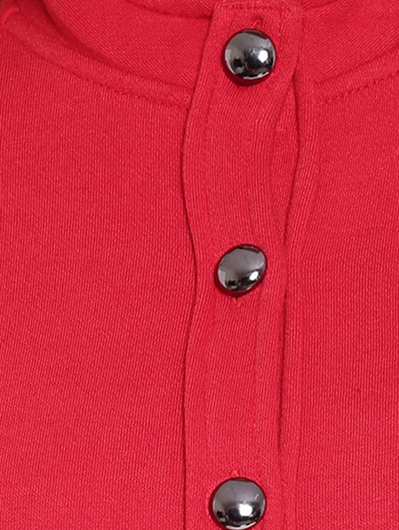 mandarin neck button up high low tunic - 12375435 - Zoom Image - 6