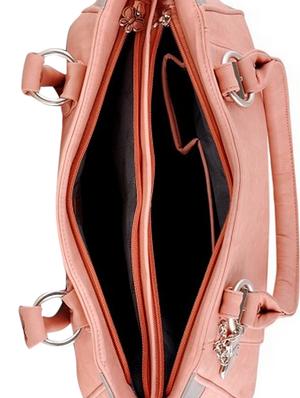 pink leatherette handbag - 12379545 - Standard Image - 3