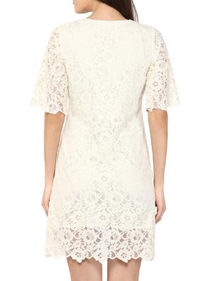 solid white lace shift dress - 12392071 - Standard Image - 3