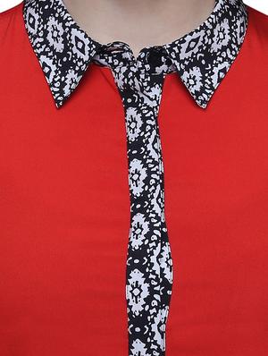 red crepe shirt - 12400433 - Standard Image - 3