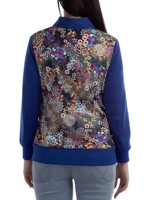 blue printed fleece jacket - 12405996 - Standard Image - 3