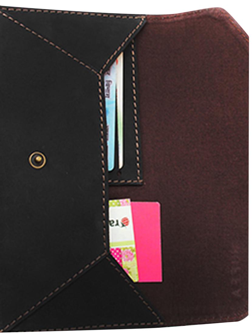 black leather envelope clutch - 12416925 - Zoom Image - 3