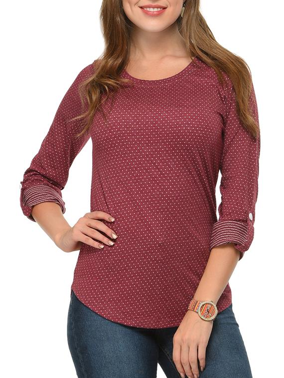 red cotton regular top