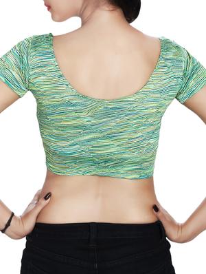 multi colored cotton solid blouse - 12423969 - Standard Image - 3