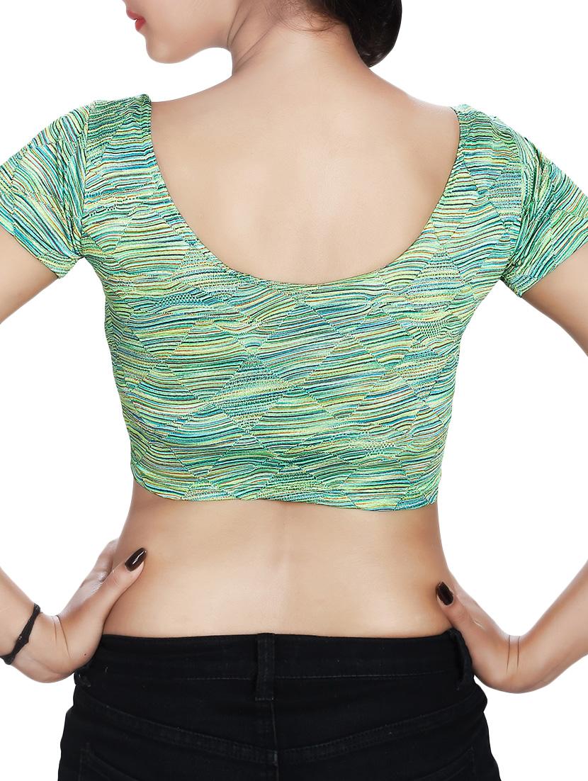 multi colored cotton solid blouse - 12423969 - Zoom Image - 3