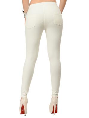 white viscose jeggings - 12426138 - Standard Image - 3