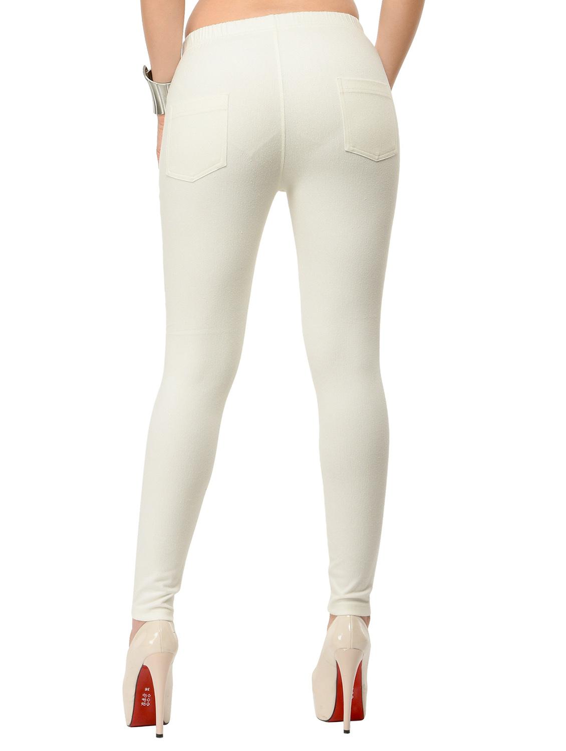 white viscose jeggings - 12426138 - Zoom Image - 3