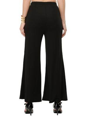 black viscose palazzos - 12426154 - Standard Image - 3