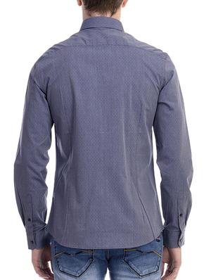 blue cotton casual shirt - 12432246 - Standard Image - 3
