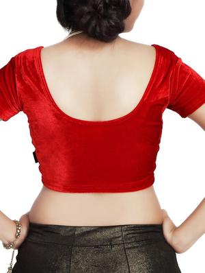 red velvet solid blouse - 12433397 - Standard Image - 3
