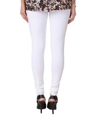 white cotton leggings - 12434788 - Standard Image - 3