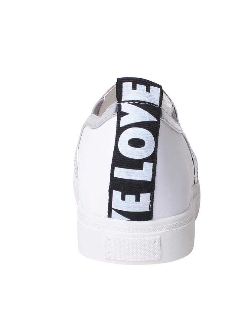 silver faux leather plimsoll - 12435700 - Zoom Image - 3