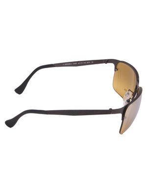 gunmetal metal rectangle men sunglass - 12442234 - Standard Image - 3