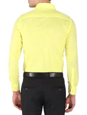 yellow cotton formal shirt - 12444705 - Standard Image - 3