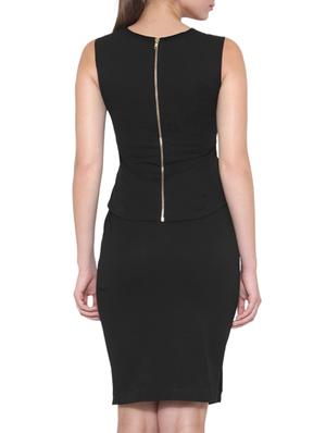 Black sleeveless peplum top and skirt set - 12449646 - Standard Image - 3