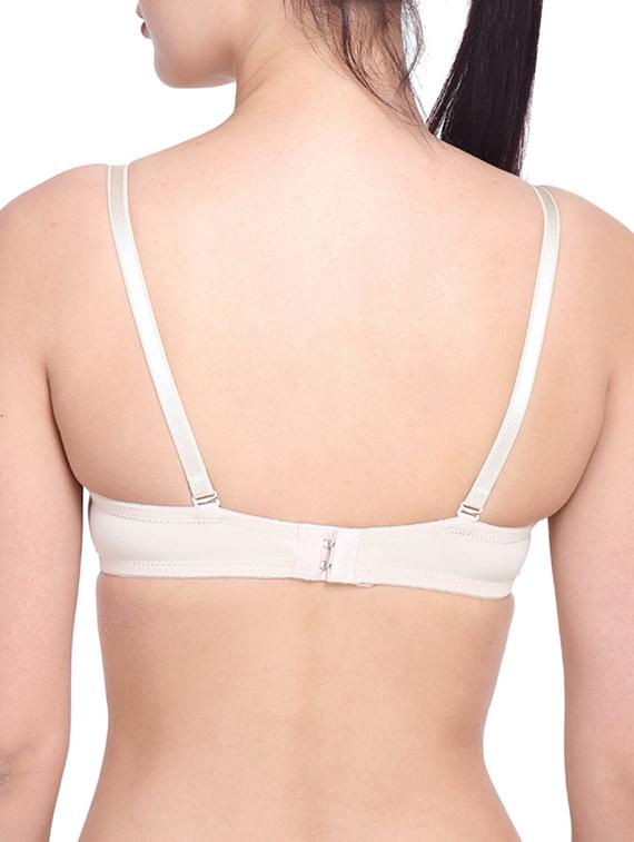 beige cotton push up bra - 12455835 - Zoom Image - 3