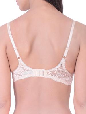 pink cotton plunge bra - 12455879 - Standard Image - 3