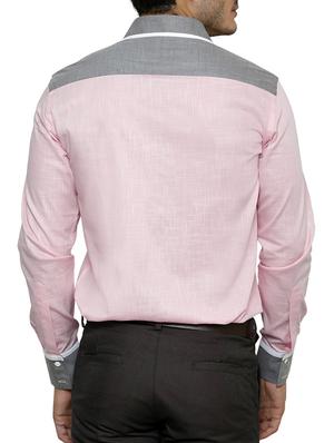 pink cotton casual shirt - 12457363 - Standard Image - 3