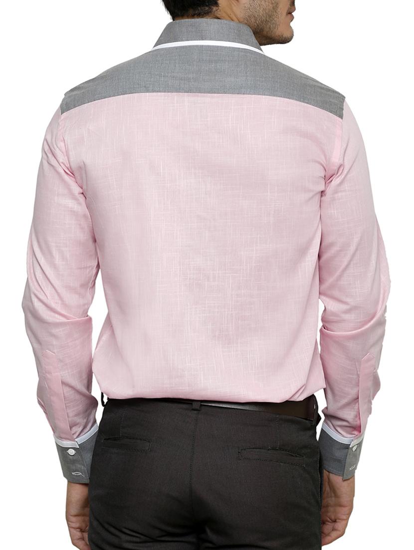 pink cotton casual shirt - 12457363 - Zoom Image - 3