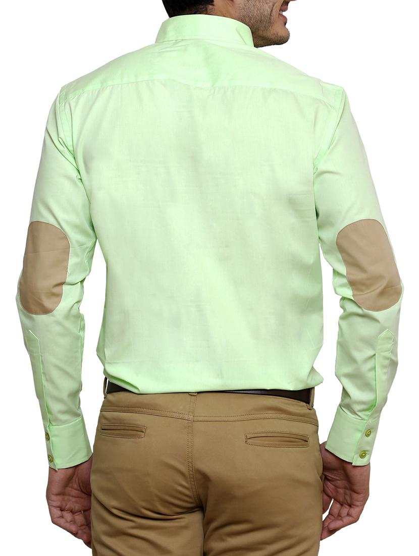 green cotton casual shirt - 12457365 - Zoom Image - 3