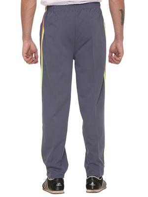 grey cotton full length track pant - 12467806 - Standard Image - 3
