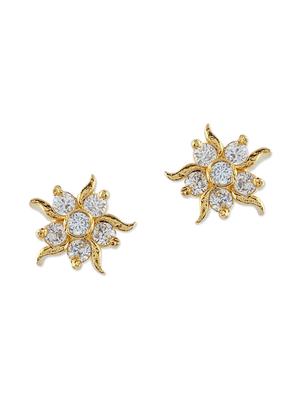 multi colored gold plated studs earring - 12469164 - Standard Image - 3