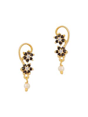 multi colored gold plated studs earring - 12469167 - Standard Image - 3