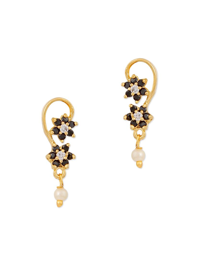 multi colored gold plated studs earring - 12469167 - Zoom Image - 3