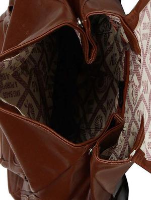 brown synthetic leather backpack - 12470776 - Standard Image - 3