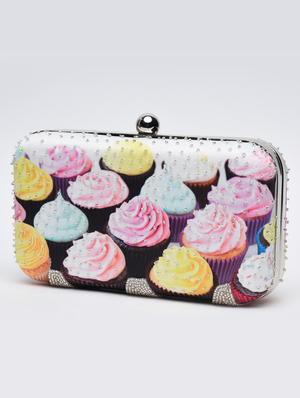 multicoloured cupcakes printed box clutch - 1247588 - Standard Image - 6