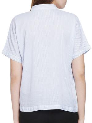 blue striped cotton top - 12479023 - Standard Image - 3