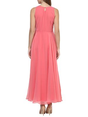 pink georgette gown - 12483734 - Standard Image - 3
