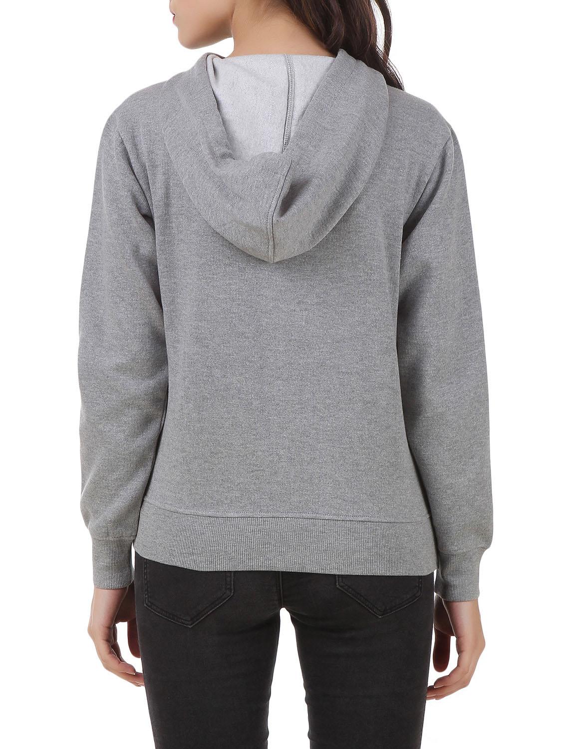 grey fleece hooded sweatshirt - 12484981 - Zoom Image - 3