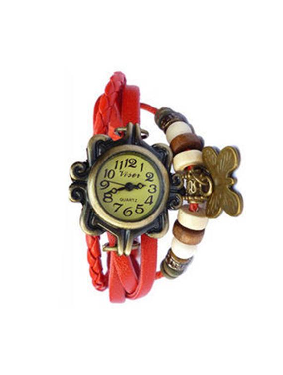 set of 3 jack klein synthetic leather analog-digital watch(su_jk_j1130_vntg_rd_ld_blk) - 12494647 - Zoom Image - 6
