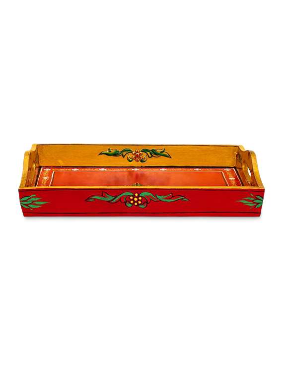 Buy Gold And Red Painted Tea Set for Unisex from Kaushalam for ₹7311 at