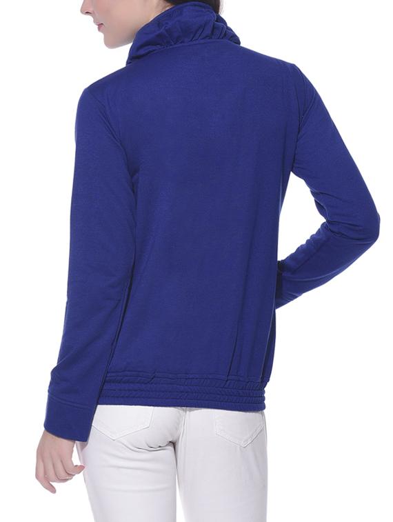 solid blue fleece jacket - 12507006 - Zoom Image - 3