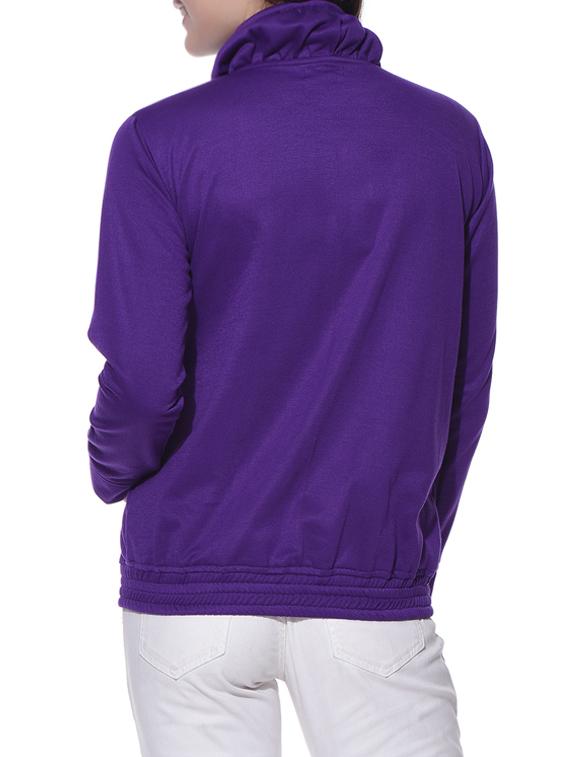 solid purple fleece jacket - 12507009 - Zoom Image - 3