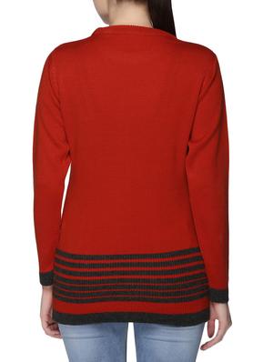 orange acrylic pullover - 12512824 - Standard Image - 3