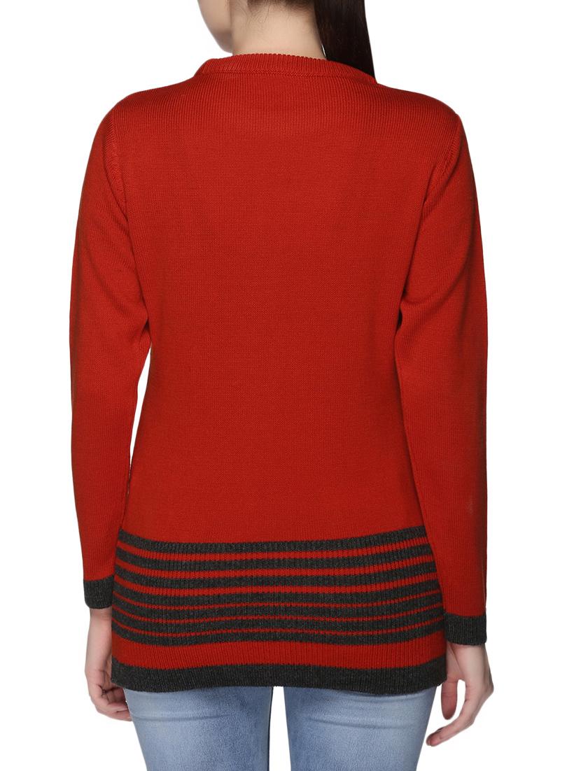 orange acrylic pullover - 12512824 - Zoom Image - 3