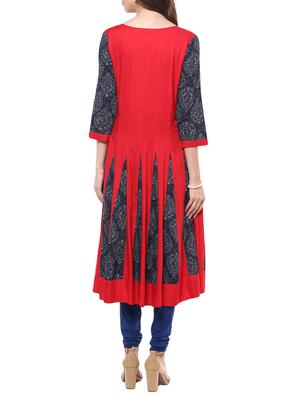 anarkali printed kurta - 12516620 - Standard Image - 3