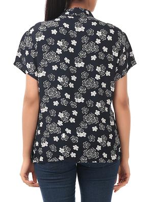 black floral printed viscose shirt - 12518277 - Standard Image - 3